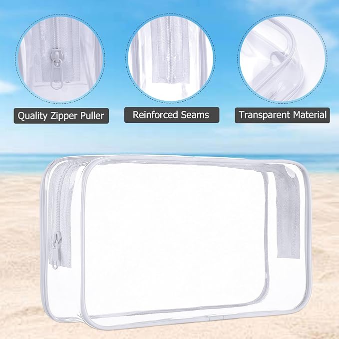 Travel Bottles for Toiletries 10 Pcs 3.4oz Travel Size Toiletries TSA Approved Pre-labeled Travel Shampoo Bottles Refillable Spray Bottle Leak Proof Small Cream Jars for Body Wash Lotion(Clear)
