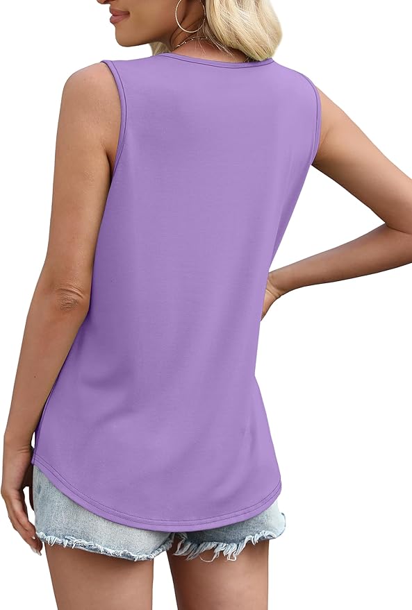 WIHOLL Women's Square Neck Tank Top