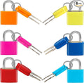 6 Pcs Suitcase Locks with Copper Keys Protect Your Belongings with Febwind's Set of 6 Mini Padlocks Multicolor Durable Locks for Suitcases Backpacks Boxes Cabinet and Laptop Bags