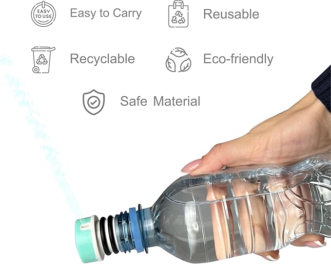 Comfort Lightest Portable Bidet for Toilet, Travel & Camping, Mini Travel Compatible with Any Bottle, Pocket Bidet Sprayer for Personal Hygiene On The Go, (3 pcs, Multi-Colour)