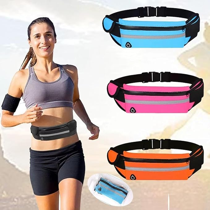 Anti-theft Invisible Waist Bag, Anti-Theft Money Belt Multifunctional Outdoor Sports Waist Bag, for Outdoor Running (Orange)