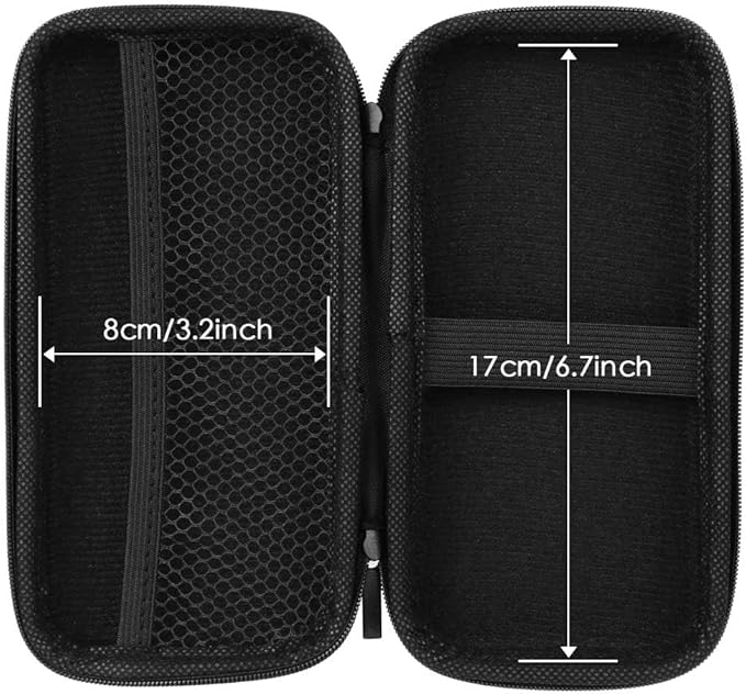 iMangoo Travel Essential Electronics Organizer Pouch Charger Case, Shockproof Dual Zipper Power Bank Cables Tech Accessories Purse, Men & Women Travel Must Have Storage Bag, 6.5x3.2x1 inch Mint