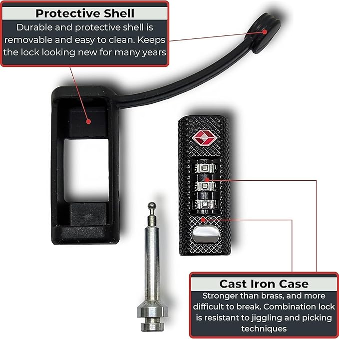 Cedar Mill Fine Firearms TSA Approved Gun Case Lock – Durable, Cut-Resistant Security TSA Locks for Gun, Pistol, Revolver Case or Firearms – Child-Safe Trigger Locks for Rifles and Shotguns