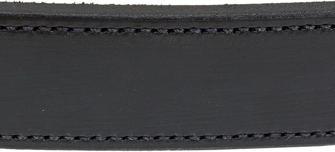 Hidden Money Pocket Travel Leather Belt (Size 56, Black)