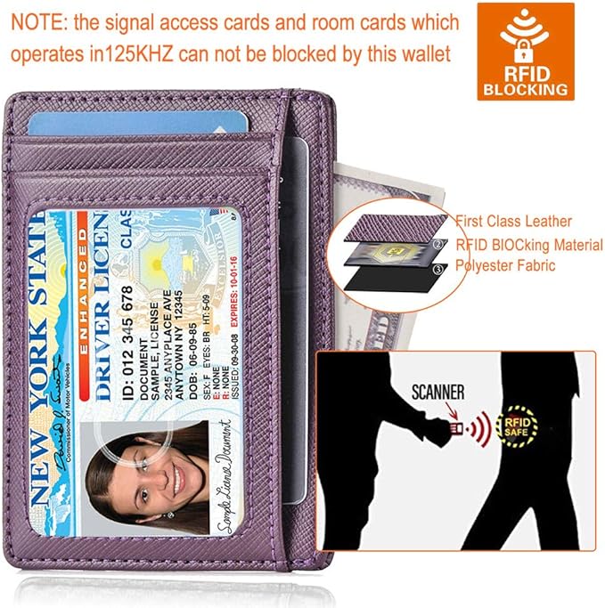 GH GOLD HORSE Slim RFID Blocking Card Holder Minimalist Leather Front Pocket Wallet for Women | Slim, RFID Blocking, Minimalist, Front Pocket