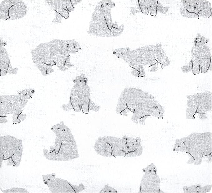 Hudson Baby Unisex Baby Cotton Flannel Receiving Blankets, Bear Poses, One Size