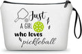Pickleball Gifts for Women Teen Girl Pickle Ball Lover Team Club Accessories Party Funny Makeup Cosmetic Bag Birthday Gifts for Sister Teenager Cousin Graduation