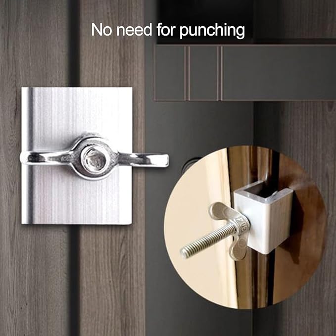 Portable Door Lock Upgraded,Heavy Duty Adjustable Portable Door Lock for Travel,Portable Security Door Locks Devices for Home,Hotel,Dorm,Additional Security and