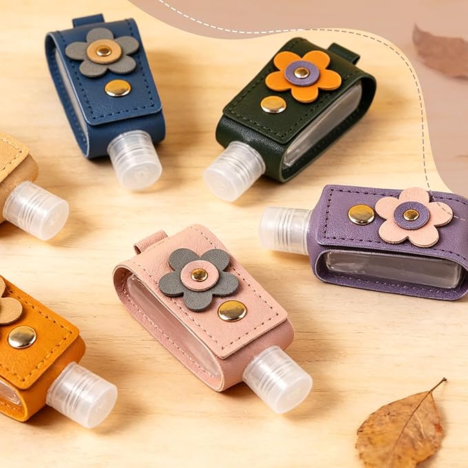 4Pcs Hand Sanitizer Keychain, 30ml Refillable Portable Hand Sanitizer for Toiletry Lotion Liquid Soap Shampoo