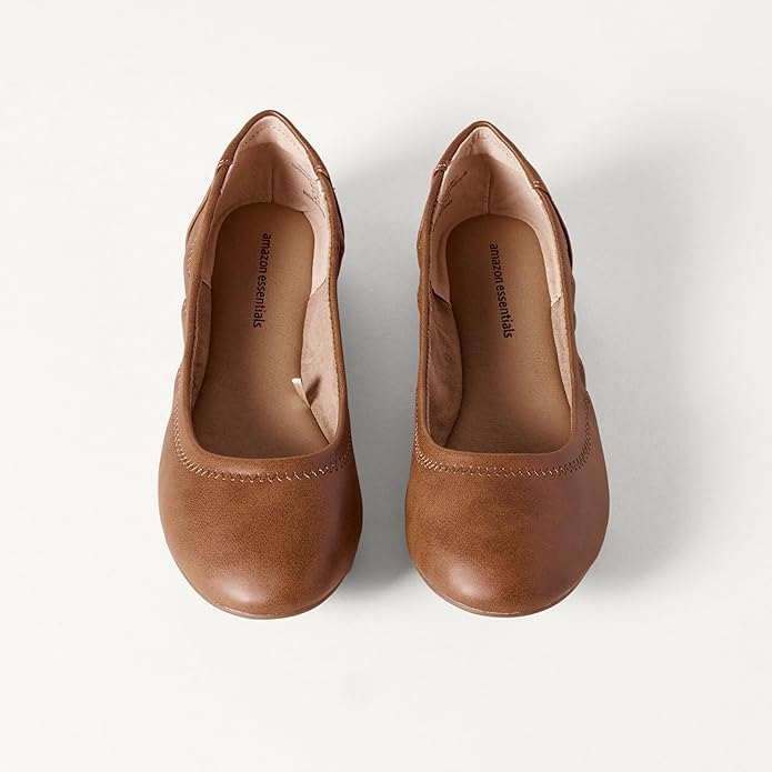 Amazon Essentials Women's Belice Comfortable Slip-On Ballet Flats Shoes