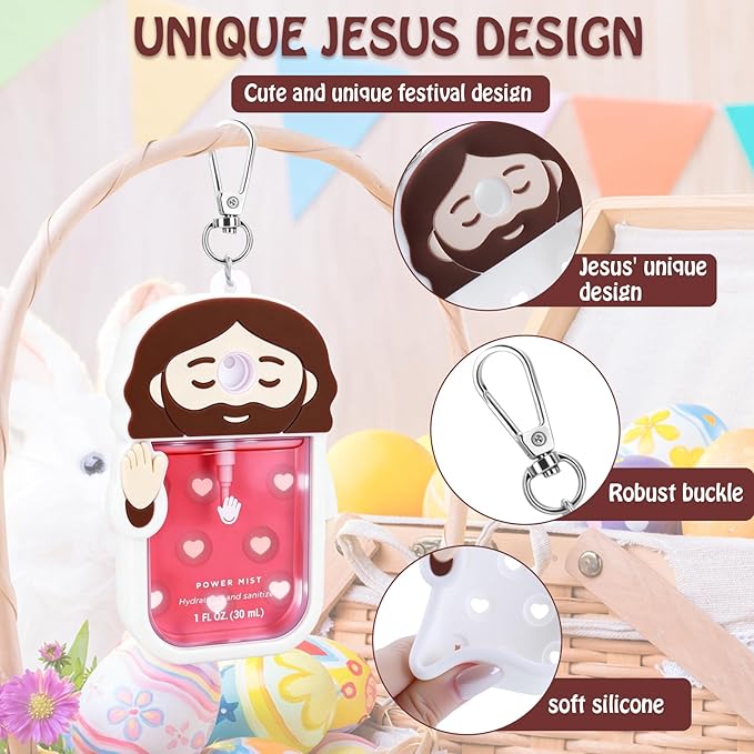 Silicone Case Compatible with Touchland Hand Sanitizer Spray, Touchland Case with Keychain, Protective Case for Power & Glow Mist 1 FL Oz/30ML, Hand Sanitizer Spray Accessory for Mother's Day(White)