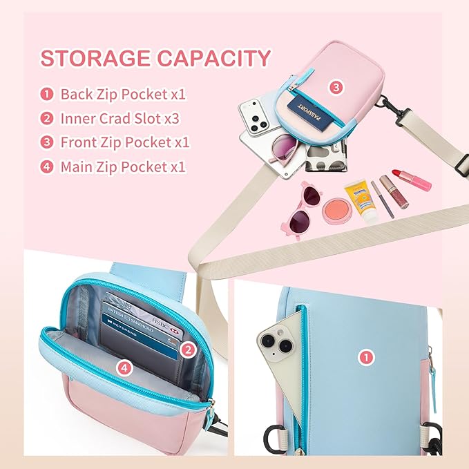 Graduation Mothers Day Gifts for Daughter Teen Girl Her, Fanny Pack Birthday Gifts for 8 9 10 11 12 Year Old Girls, Preppy Crossbody Bag, Adjustable Sling Bag Purse Trendy Stuff Kids Travel Essential