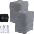 (2-Pack) Inflatable Airplane Footrest Pillow | Inflatable Kids Travel Bed | Adjustable Height Inflatable Foot Rest for Air Travel, Car, Home, Office | Airplane Bed for Toddler | Kids Travel Essentials
