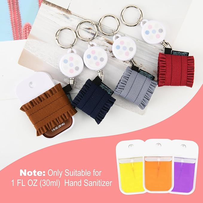 Beautyflier 4pcs Elastic Holder Sleeve for Touchland Power Mist Hand Sanitizer Spray, Cute Hand Sanitizer Holder for Gentle Mist, Glow Mist and Power Mist 1FL OZ, Best Gift for All Ages