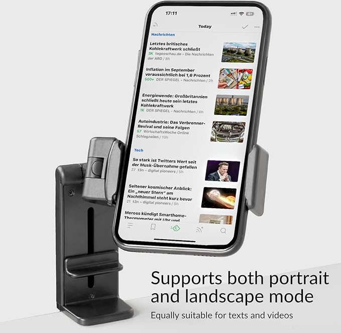 Wicked Chili 1x Airplane in Flight Phone Holder | Travel Essential Gadget for Plane | Universal Foldable Pocket Size Smartphone Mount | 360° Rotation | Train Work Monitor Kitchen & Video (Patented)