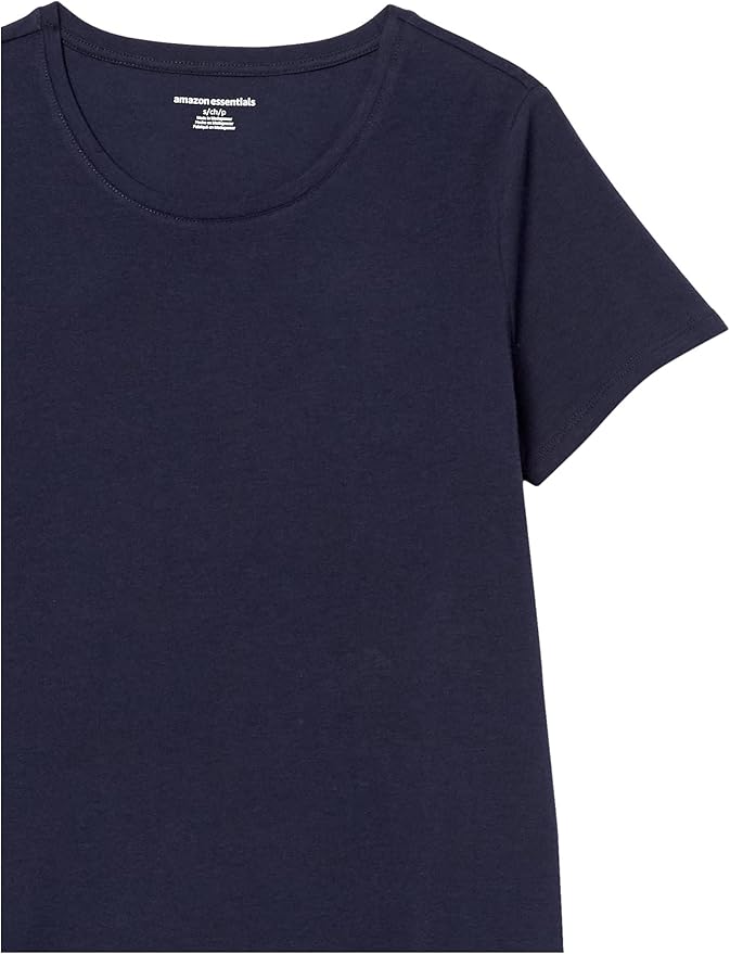 Amazon Essentials Women's Regular-Fit Short-Sleeve T-Shirt (Crewneck and V-Neck Options), Multipacks