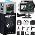 AKASO Brave 4 Pro 4K30FPS Action Camera - 131ft Underwater Camcorder Waterproof Camera with Touch Screen Advanced Electronic Image Stabilization Remote Control 5X Zoom Mini Sport Camera