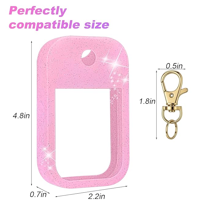 AIERSA 3Pcs Hand Sanitizer Spray Case Compatible with Touchland,Rabbit Ears Design Silicone Hand Sanitizer Case Holder with Keychain for Touch Land Mist Case 1FL. OZ（Green+Pink+Blue