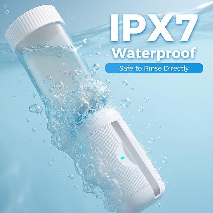 HEYAXA Portable Bidet for Travel, Rechargeable High Pressure Travel Bidet Sprayer for Women, Men, Baby and Hemorrhoid Relief, Waterproof Peri Bottle for Postpartum Care(White)