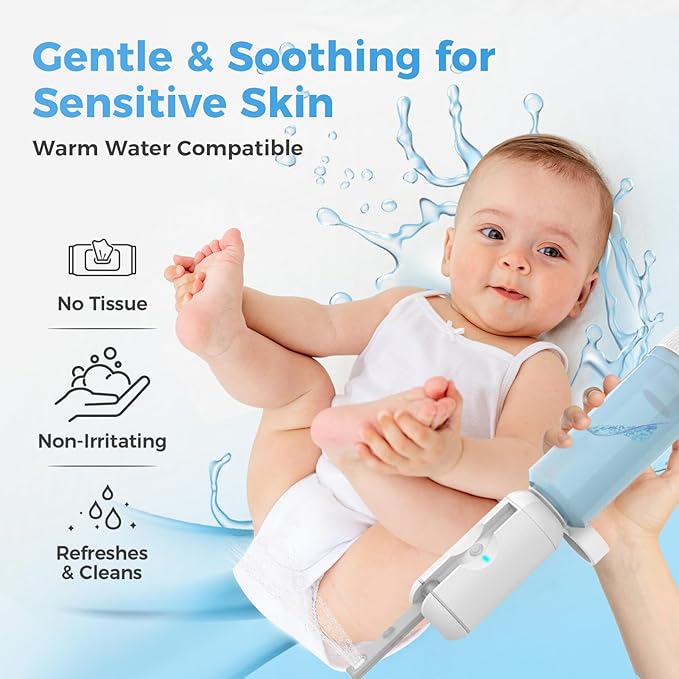 HEYAXA Portable Bidet with High Pressure , Rechargeable Travel Bidet for Men,Baby & Women, Handheld Sprayer for Personal Hygiene, Baby Care, Soothing Postpartum and Hemorrhoid Relief