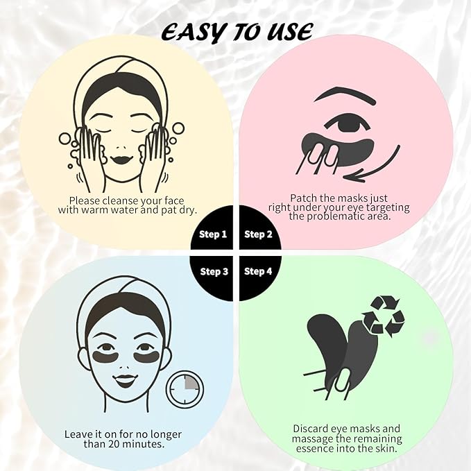 Maskiss Under Eye Patches (30 Pairs), Hyaluronic Acid Eye Masks for Dark Circles Puffy Eyes Undereye Bags, Collagen Eye Patches for Wrinkles and Hydrate, Skin Care Gift for Her