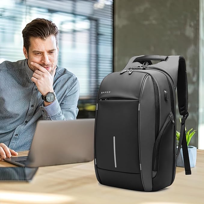 BANGE Lightweight Travel Backpack,Fashion Business Work Backpacks, Laptop Backpack for 15.6 Inch Notebook, Men's Backpack…