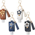 4Pcs Hand Sanitizer Keychain, 30ml Refillable Portable Hand Sanitizer for Toiletry Lotion Liquid Soap Shampoo