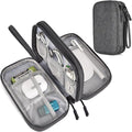 CAAORDKSO Travel Cord Organizer Electronics Organizer Travel Case, Travel Cable Organizer Bag Waterproof Portable Accessories Case for Cable, Charger, Phone, Power Bank, Earphone (Dark Gray, Large)