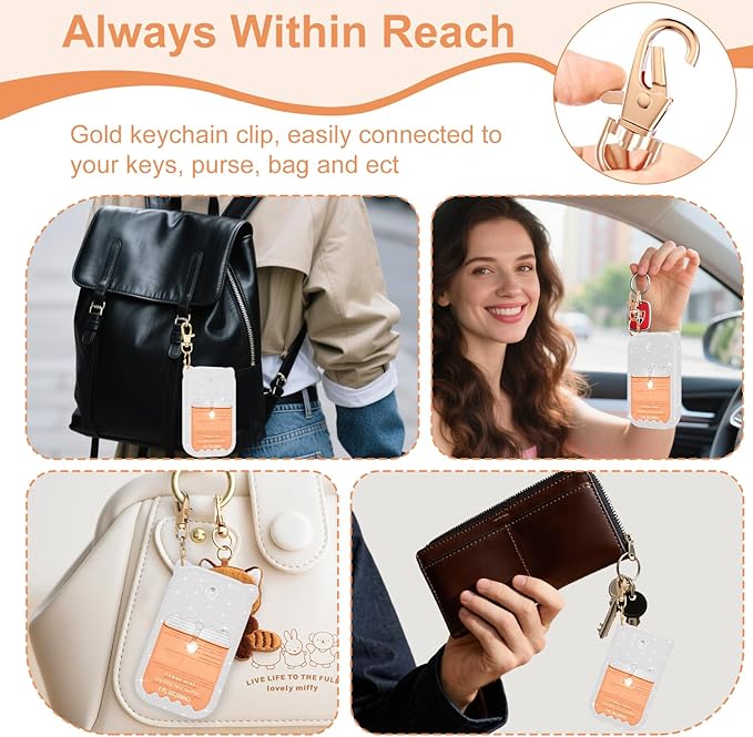 Hand Sanitizer Spray Case for Touchland Silicone Touchland Case Keychain Cute Hand Sanitizer Holder Keychain Compatible with Touch land Power Mist Gentle/Glow Mist