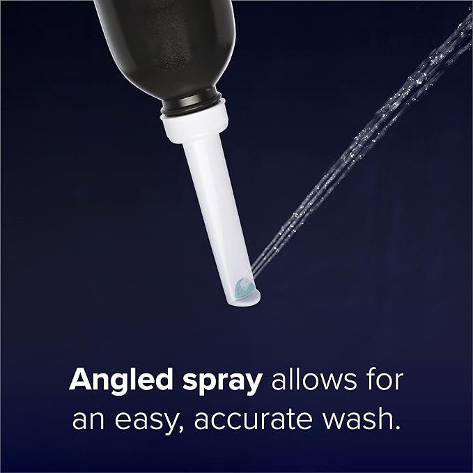 Brondell GoSpa Travel Bidet GS-70 – Portable Peri Bottle for Postpartum & Perineal Care, 400ml Handheld Bidet with Angled Nozzle, Collapsible Design, Nozzle Storage & Travel Bag, Midnight