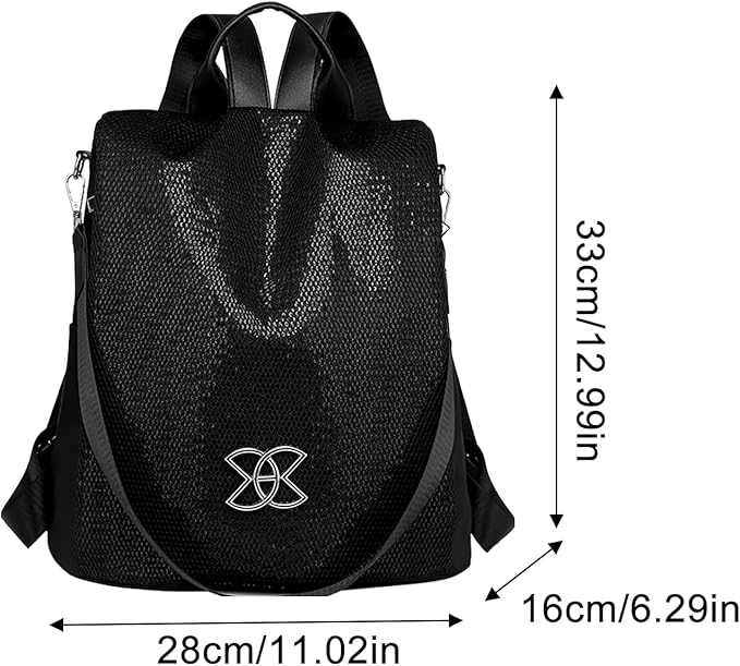 Anti-theft Large Capacity Backpack For Women, Lightweight Leisure Shoulder Bag, Cross Body Back Pack Bag, Multi-Purpose Rucksack Backpack With Adjustable Strap For School Work Commuting Traveling