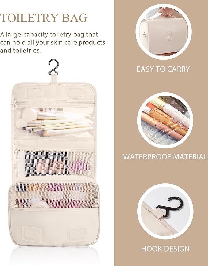 Anjing 10 Set Packing Cubes Luggage Organizers for Travel Accessories Essentials Organizer Bags Carry on Suitcases, Beige