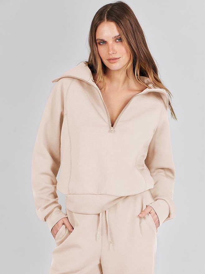 ANRABESS Women 2 Piece Outfits 2025 Fall Fashion Airport Wide Leg Pants Lounge Set Leisure Travel Vacation Clothes Sweatsuits