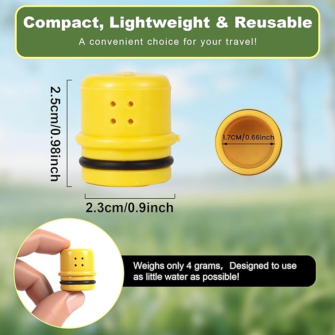 Ultralight Portable Bidet – Compact Shattaf for Travel, Camping, Hiking. 360° Spray Nozzles, Universal Bottle Adapter (Fits Any Plastic Bottle). Ideal for Postpartum, Menstrual & Pet Care.