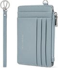 BOSTANTEN Small Wallet For Women RFID Leather Credit Card Holder Slim Wristlet Keychain Wallet With Zipper Pocket