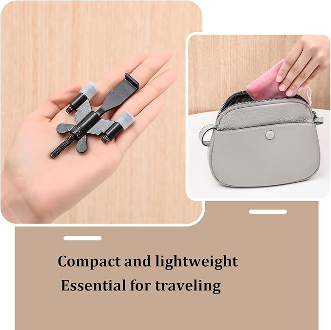 Portable Door Lock Upgraded Stoppers, Hotel Doors Locks for Travelers Safety Locker Jammer Security Devices from Rooms Inside Travel Home Apartment Bedrooms Essentials Reinforcement for Women