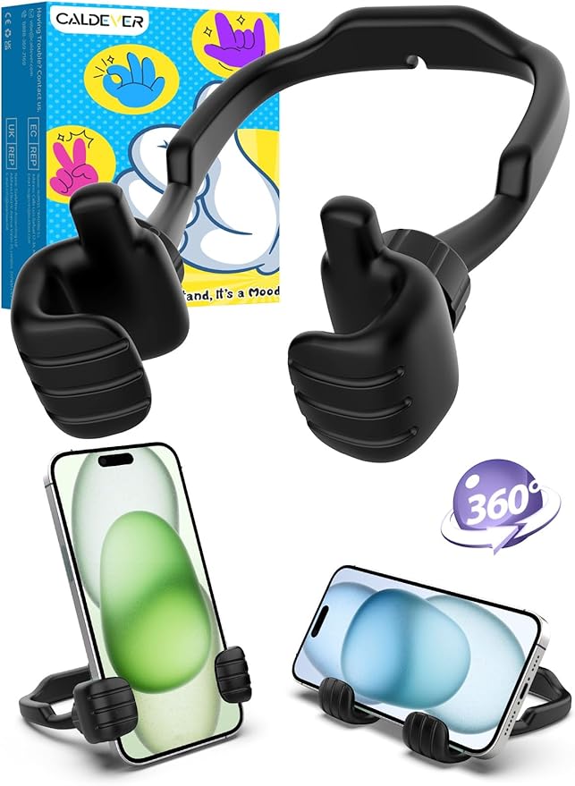 Gifts for Teens Boys Girls Adults Mothers Day: Thumbs Up Lazy Phone Stand Cell Phone Holder for Desk Kids Teenage Tween Men Women Stocking Stuffers Funny Cool Gadget Birthday Ideas Wife Mom Gifts