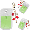 Silicone Case Compatible with Touchland Hand Sanitizer Spray Mist 1 oz with Flower keychain