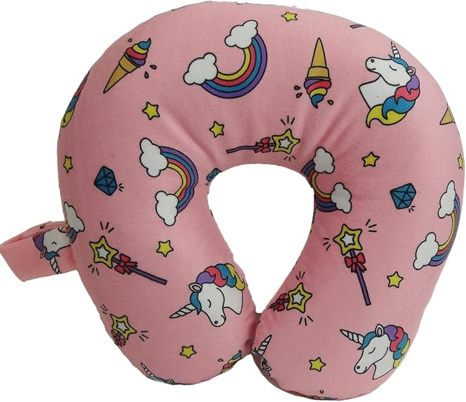 Wolf Essentials Kids Cozy Soft Microfiber Neck Pillow, Compact, Perfect for Plane or Car Travel, All Her Favorites