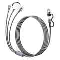 3-in-1 USB C Travel Charging Cable for Apple Watch, iPhone, Lightning Devices, Multi Device Charger Cord for Office, Camping