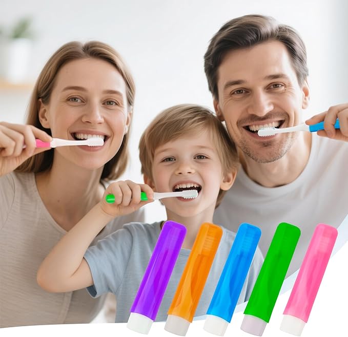 Travel Toothbrush 5 Pcs Travel Toothbrush Set Mini Portable Toothbrushes Soft Travels Size Toothbrushes Kit Small Foldable Tooth Brush with Case Cover for Home Camping Hiking Individually Wrapped