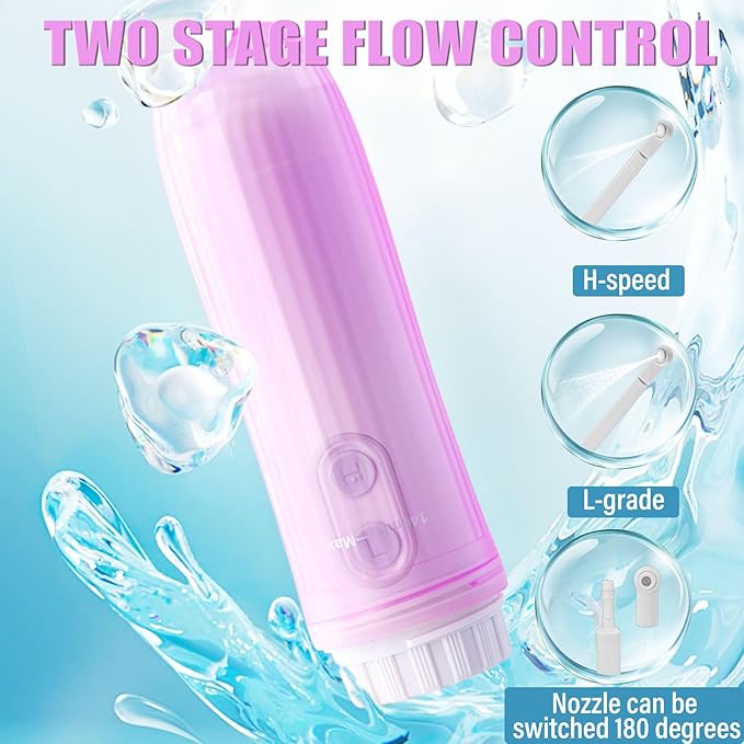 Portable Electric Bidet Sprayer - Handheld Travel Bidet with 2 Pressure Modes - Waterproof Foldable Pocket-Sized & Cordless for Bathroom Ultimate Personal Hygiene Cleaning at Home and Camping