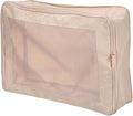 HARFINGTON Compression Packing Cube for Suitcases 45x34x13cm Lightweight Luggage Organizers Bag Travel Essentials Compression Bags for Carry on Suitcases, Beige