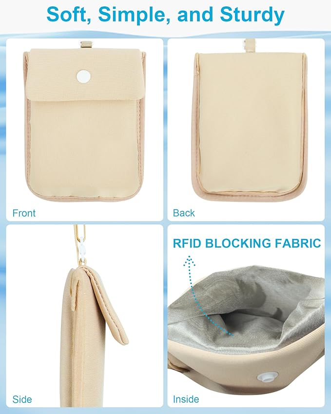 RFID-Blocking Travel Bra Wallet, Hidden Money Pouch with Adjustable Elastic Strap, Ideal Secret Pocket Protect Your Passport Credit Cards Valuables