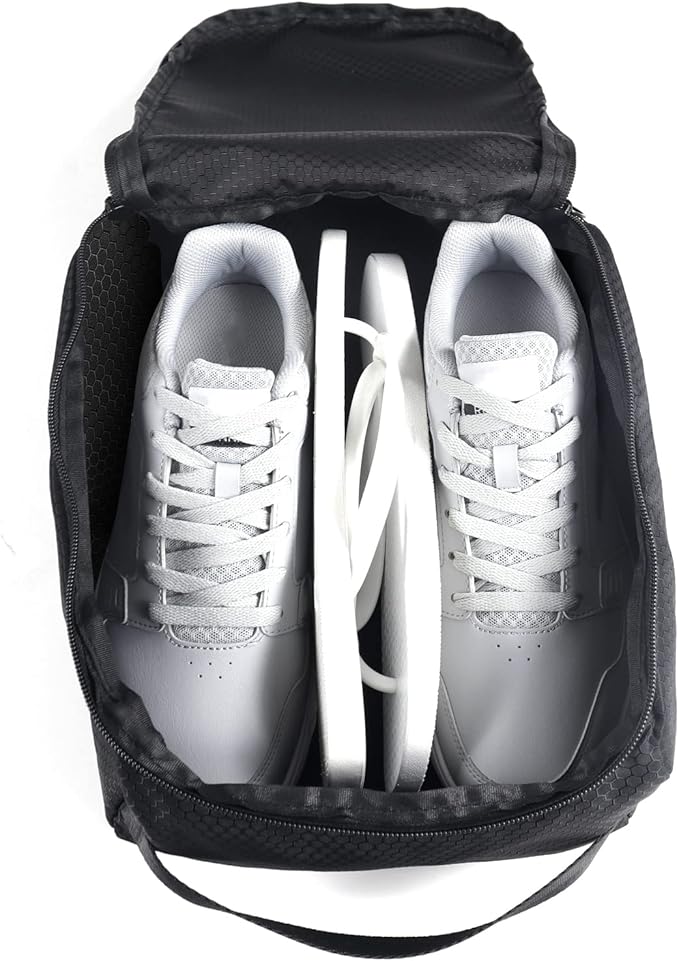 Gloppie Shoe Bags Travel Pouch (2 Pack) - Large Shoes Storage Bag Organizer, Black - Perfect for Men, Women, Business Trips & Gym