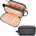 Toiletry Bag for Men & Women, Cruise Ship Travel Essentials, Shaving Dopp Kit with Dry and Wet Separation, Water-resistant Bathroom Cosmetic Organizer Bag, Makeup Accessories with Trolley Belt, Black