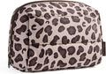 BAGSMART Makeup Bag, Wide Opening Cosmetic Bag Compact & Spacious, Water-Resistant Travel Organizer Pouches for Women (Leopard Print)