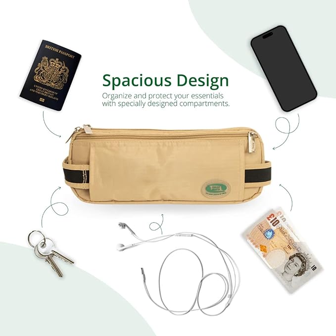Anti-Theft Waist Bag and Ihram Belt (Large)