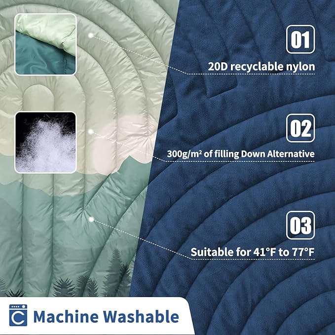 Camping Blanket, Puffy Polar Fleece Blanket Lightweight Warm Outdoor Blanket for Camping,Traveling, Stadium, Hiking, Picnics
