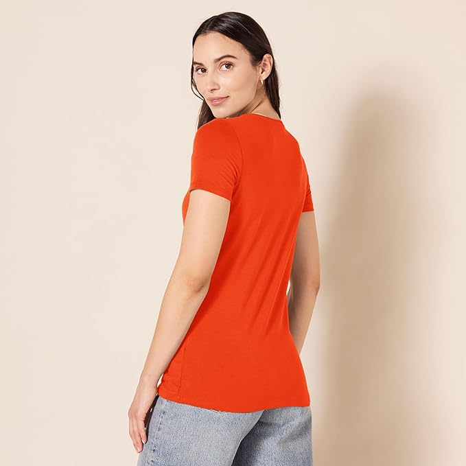 Amazon Essentials Women's Regular-Fit Short-Sleeve T-Shirt (Crewneck and V-Neck Options), Multipacks